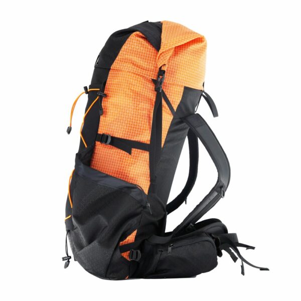 Left Side view of the ultra light, frameless ULA CDT in Orange Robic