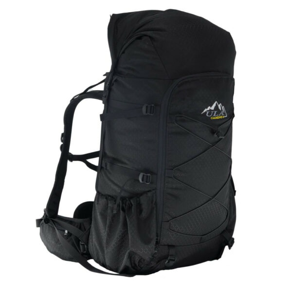 A 3/4 view of the Black Diamond Robic ULA Camino backpack / travel pack