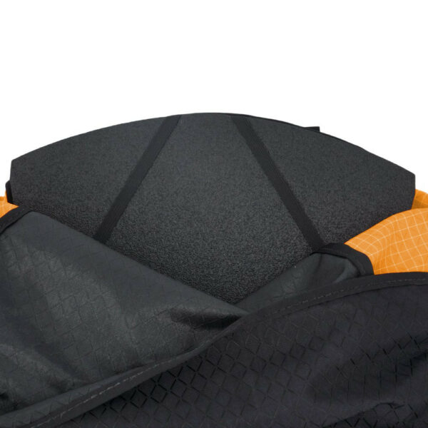 A detailed view of the removable/ replaceable foam frame on the ULA CDT backpack