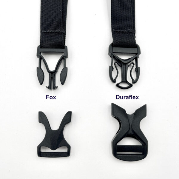 Difference between Fox and Duraflex Buckles