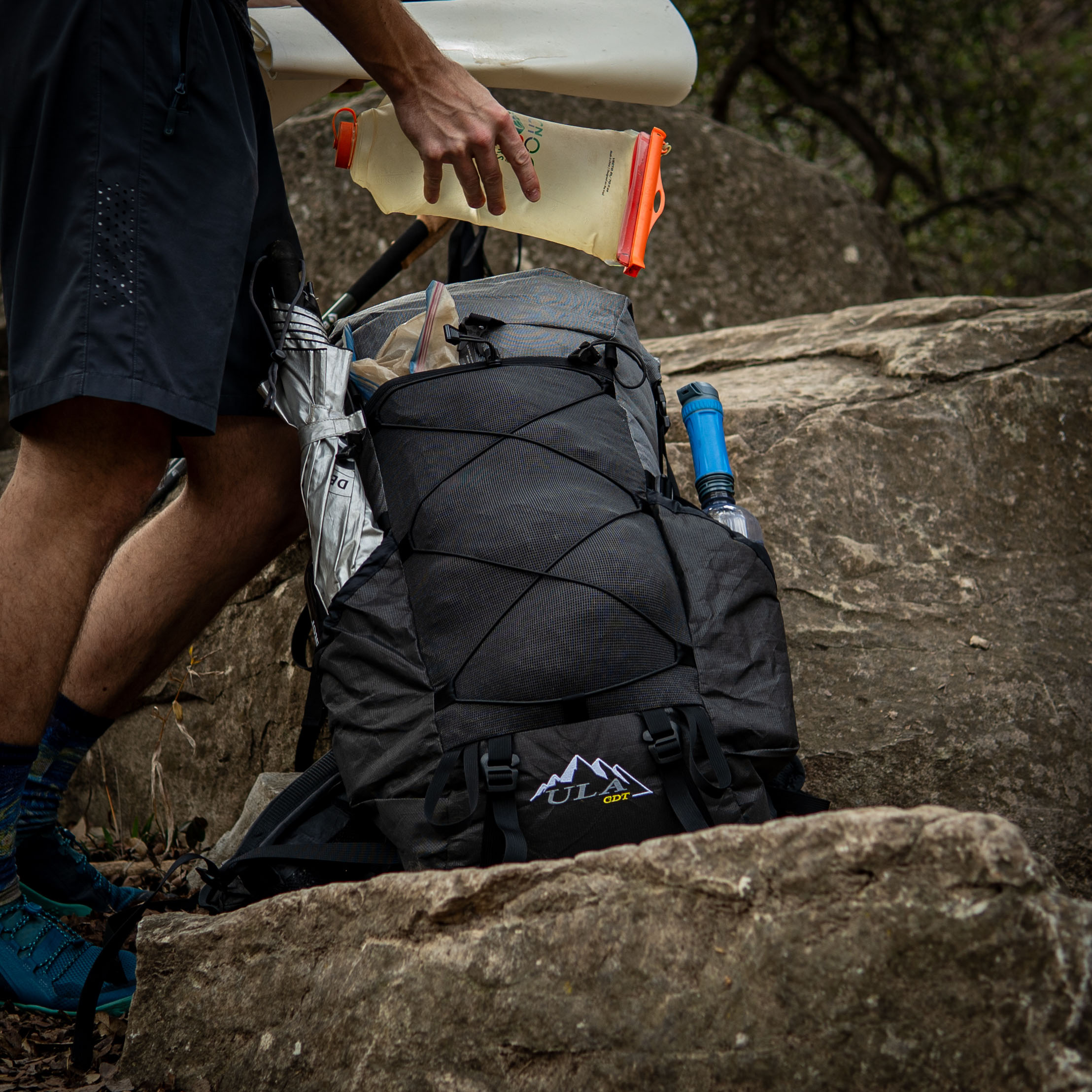 Ultra CDT-2 a man with a cdt backpack