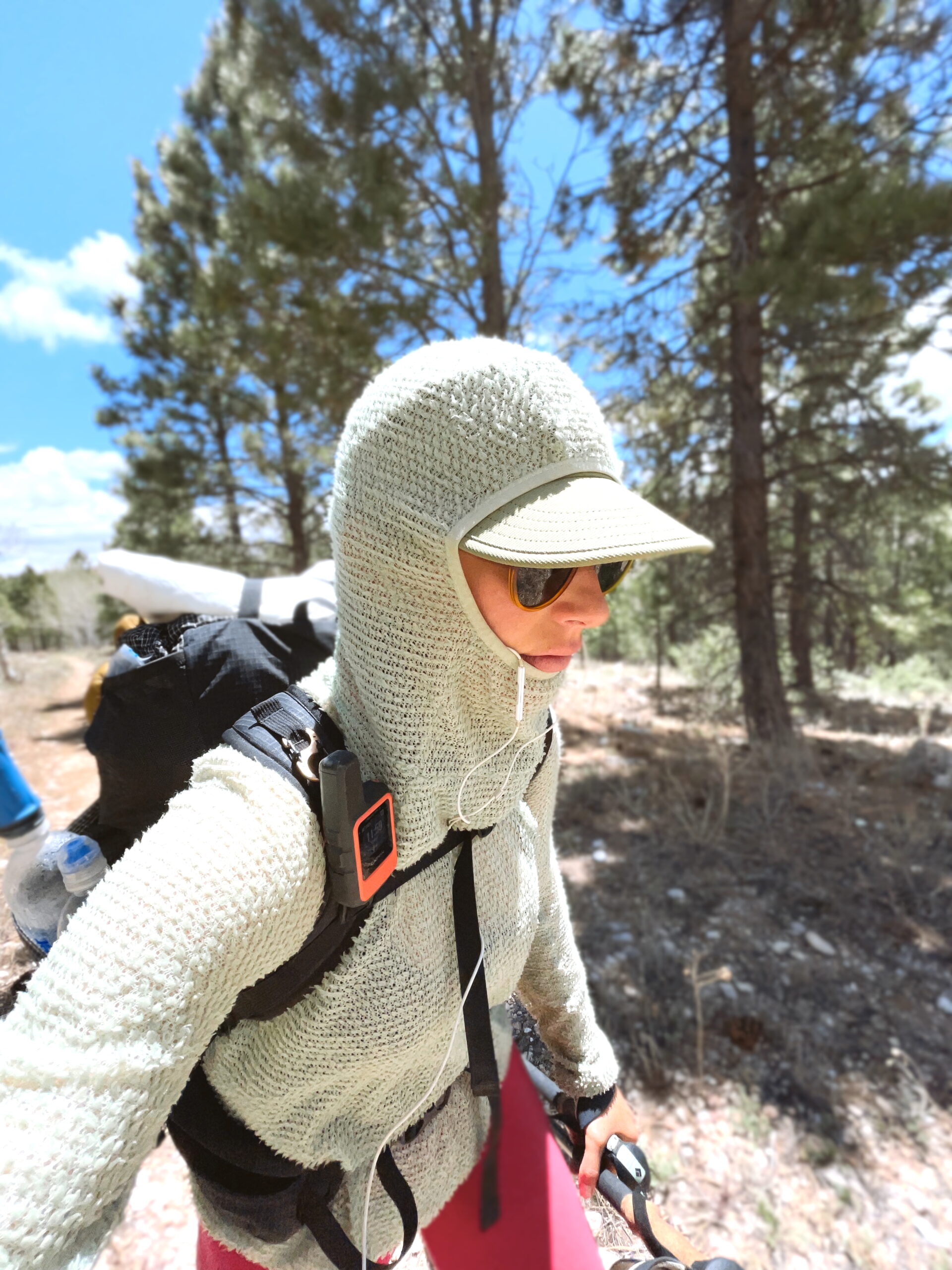 North Rim A woman Backpacking in Arizona