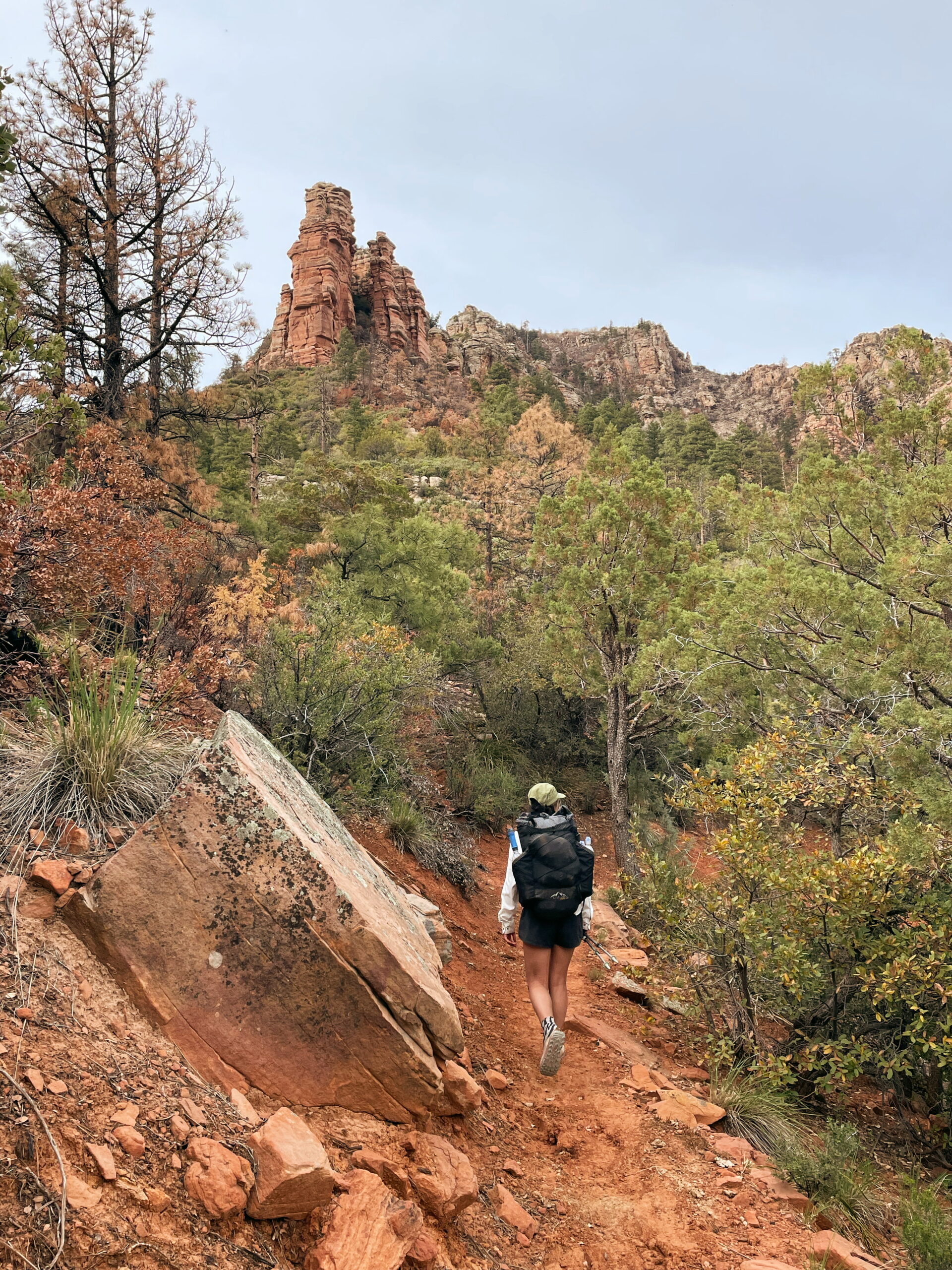 Baja on the AZT A woman hiking in Arizona