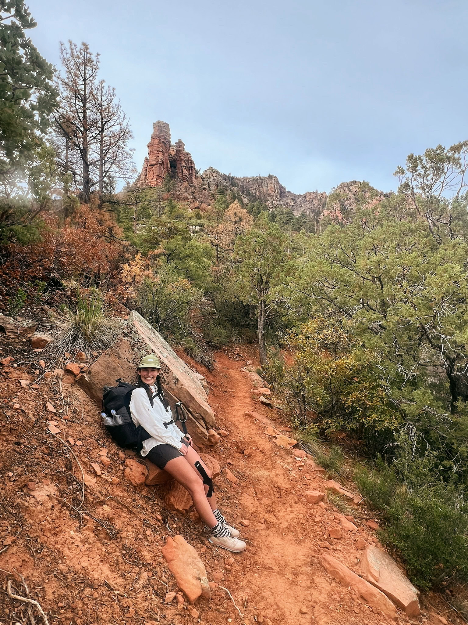 Baja on the AZT A woman outside of Pine on the Arizona Trail