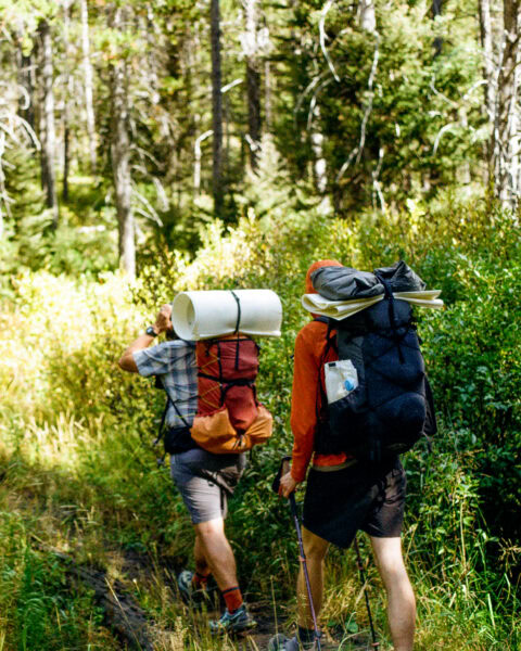Two men on a backpacking trip