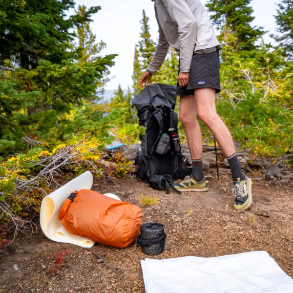 A foodbag with shoes
