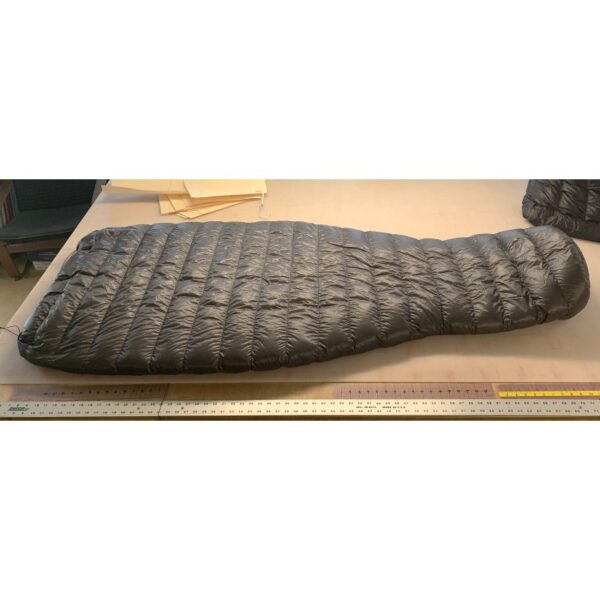 A grey sleeping bag