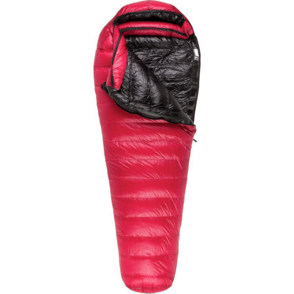 a red sleeping bag