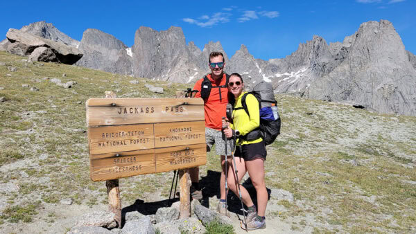 A man and woman at jackass pass