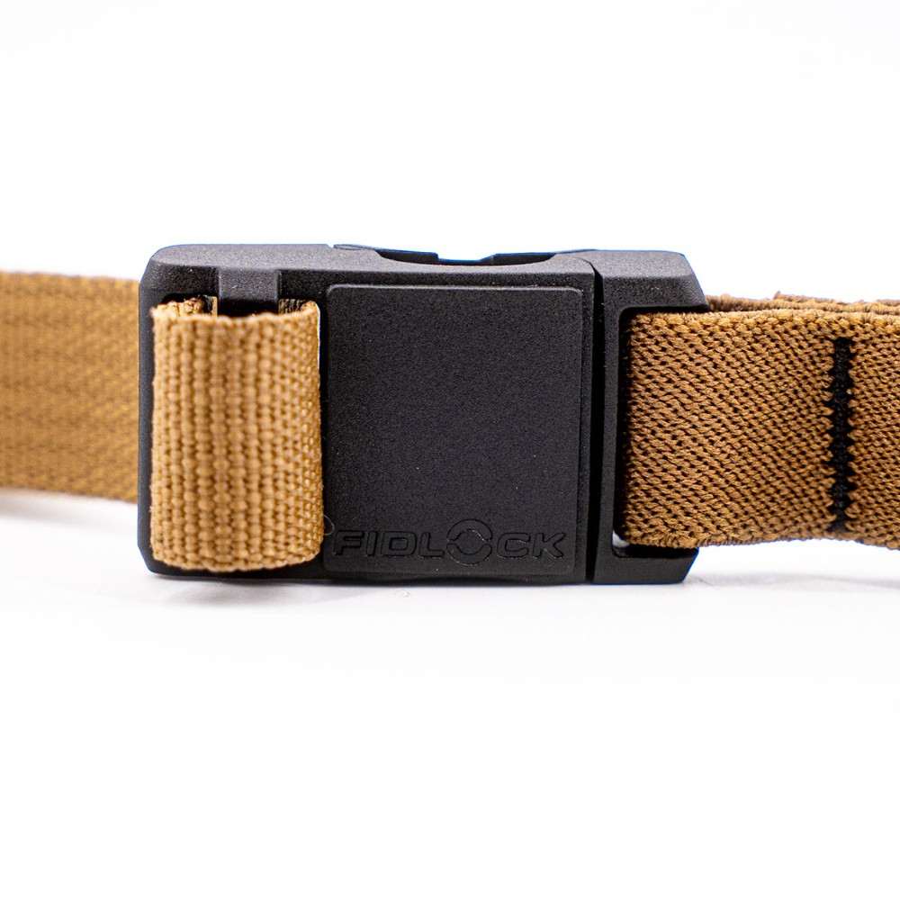 Muse Cicada Fidlock Magnetic Sternum Strap. Brown webbing with black buckle.