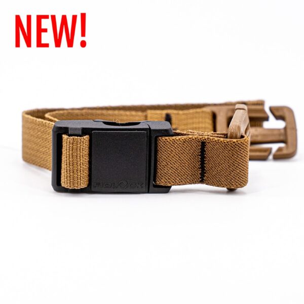 Muse Cicada Fidlock Magnetic Sternum Strap. Brown webbing with black buckle