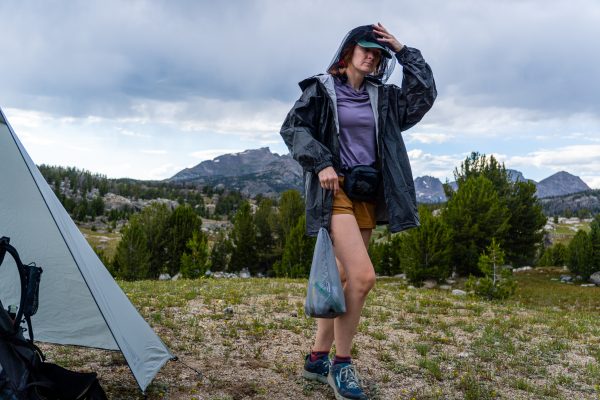 A woman hiking in Wyoming