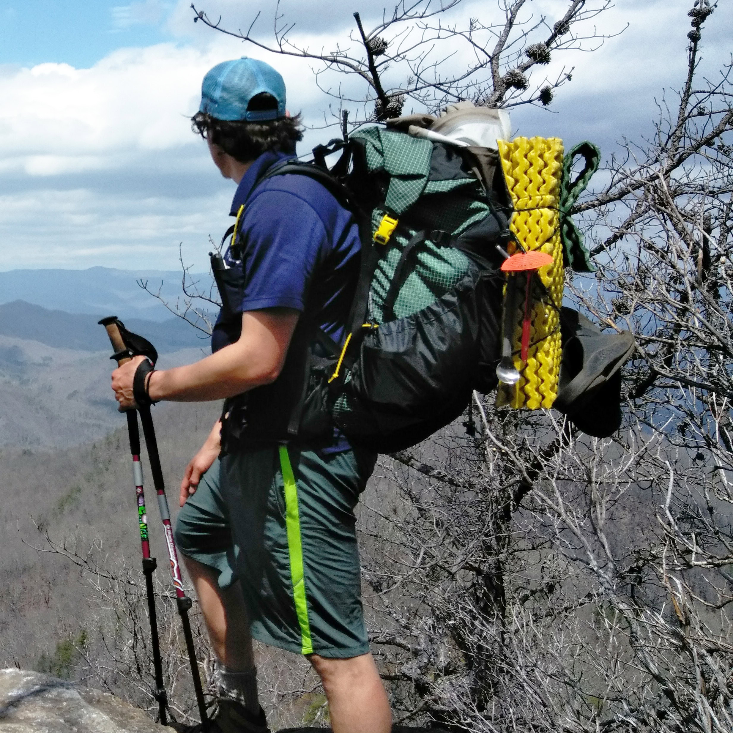 A man overlooks the Appalachian Trail