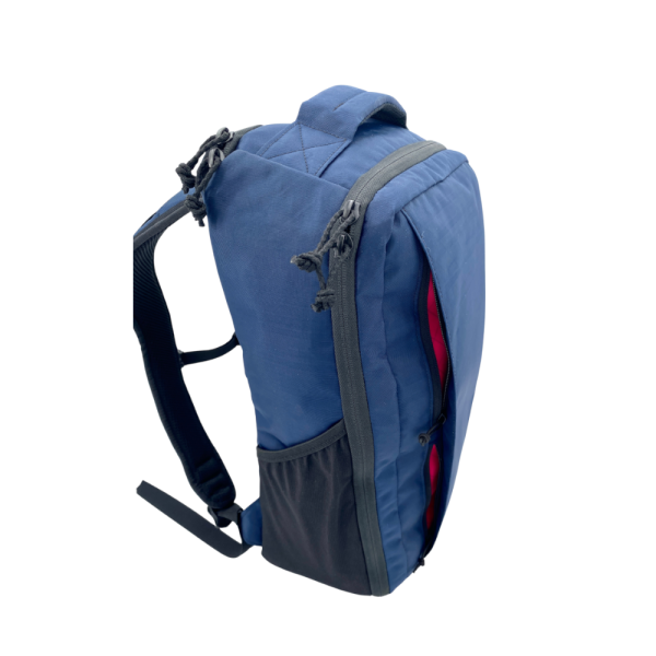 A 3/4 side view image of the Bespoke Cicada 0426 showing the hint of pink in the front pockets