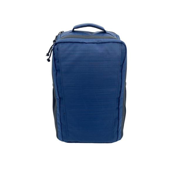 A front view of the navy blue Bespoke Cicada 0426