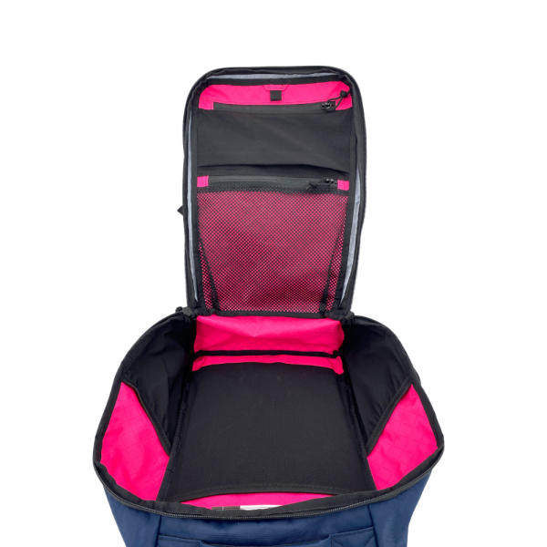 The Flamingo Pink Interior front panel of the Bespoke Cicada 0426