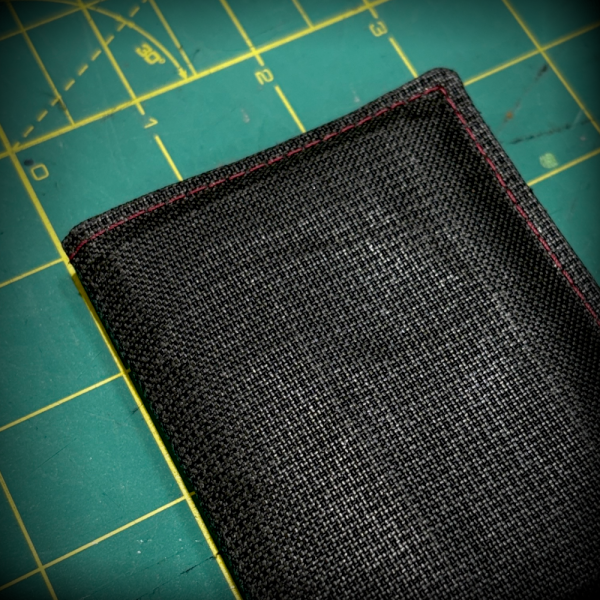 Black Knight Wasatch wallet on cutting table