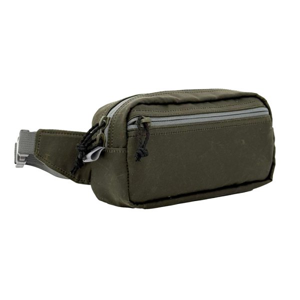 A 3/4 side view of the Bespoke Series Spare Tire Fanny Pack